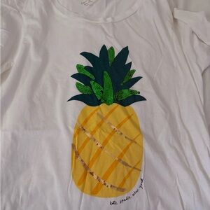 Kate Spade Kids Pineapple Tee - White and Yellow